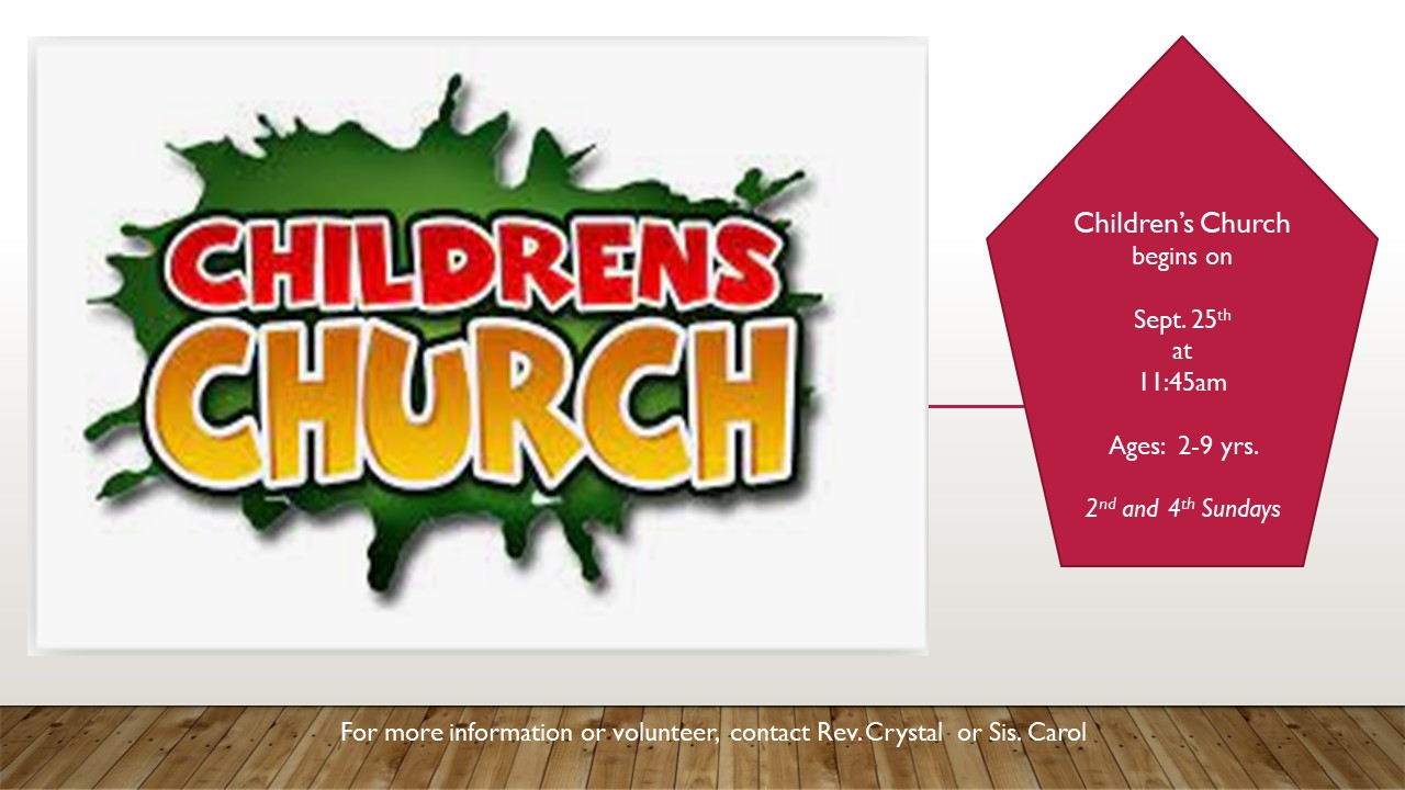 Childrens Church 9.11.22